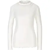 HEINE Stehkragenshirt "Shirt", Damen, Gr. 34, beige (ecru), 95% Baumwolle, 5% Elasthan, unifarben, Shirts Stehkragenshirt