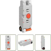 The Living Store Camping-Wassertank mit Rollen 75 L Grau