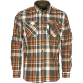 Pinewood Lappland Rough Flannel Shirt green/orange (120) XXL