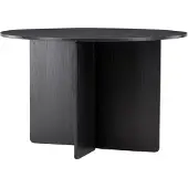 Ebuy24 Esstisch "Tyresö, runder Esstisch, robust, Ø 120 cm", schwarz (schwarz, schwarz), B:120cm H:76cm T:120cm, Tische, Esstisch, Esszimmertisch, MDF, rund, gesellig, pflegeleicht
