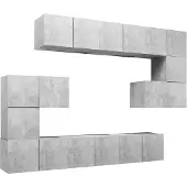 vidaXL 10-tlg. TV-Schrank-Set Betongrau Holzwerkstoff