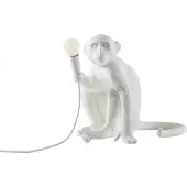 Seletti Monkey Lamp LED-Dekolampe, weiß, sitzend