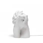 Seletti With Me LED-Tischlampe aus Porzellan, weiß