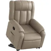 vidaXL Relaxsessel mit Aufstehhilfe Cappuccino-Braun Kunstleder