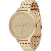 HUGO BOSS Multifunktionsuhr "SYMPHONY", gold (goldfarben, goldfarben), Armbanduhren, Damen, goldfarben, Multifunktionsuhr, Quarzuhr, Armbanduhr, Damenuhr, Edelstahlarmband, analog