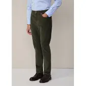 Hackett London für Herren. HM212655 Pigment Cord Hose grün (36/32), Lässig, Baumwolle