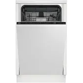 Beko DIS48120, Voll integriert, Single (45 cm breit), Weiß, LED, 3 Korb/Körbe, Unterkorb, Oberkorb
