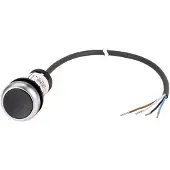 Eaton Power Quality Eaton 185672 Drucktaste, flach, tastend, 1 Ö, Kabel (schwarz) mit offenem Ende, 4-polig, 1 m, schwarz, unbeschriftet, Frontring Titan C22-D-S-K01-P62