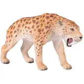 MOJO Fun Smilodon, 3 Jahr(e), PREHISTORIC LIFE, Braun, Schwarz, Weiß, Polyvinylchlorid (PVC)