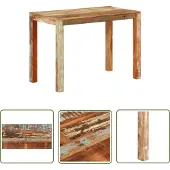 The Living Store Esstisch 110x55x76 cm Altholz Massiv