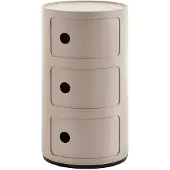 Kartell Container Bio Componibili beige, Designer Anna Castelli Ferrieri, 58.5 cm
