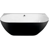 Hak PAGODA wandstehende Badewanne 170x85x58cm, schwarz/weiß