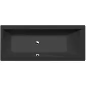 Polysan CLEO Rechteckwanne mit Füßen170x70x48cm, schwarz matt