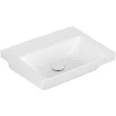Villeroy & Boch Subway 3.0 Waschbecken, ohne Hahnloch, ohne Überlauf, Unterseite geschliffen, 550x440mm, 4A70F6RW, Farbe: Stone White CeramicPlus