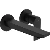 Hansgrohe Rebris E Einhebel-Waschtischarmatur, Unterputz, für Wandmontage mit Auslauf 20 cm, Ausladung 200 mm, 72568670, Farbe: Mattschwarz