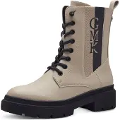 Marco Tozzi Damenschuhe Schnürstiefel Beige Freizeit