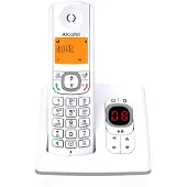 Alcatel-Lucent F530, DECT-Telefon, Kabelloses Mobilteil, Freisprecheinrichtung, 50 Eintragungen, Anrufer-Identifikation, Grau, Weiß