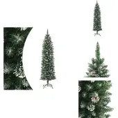 vidaXL Künstlicher Weihnachtsbaum mit Ständer Schlank 180 cm PVC - Weihnachtsbäume
