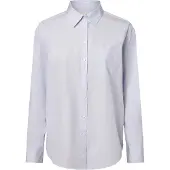 Gant für Damen. 4300212 Relaxed Fit Hemd aus blauer Popeline (34), Lässig, Baumwolle, Langarm