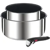 Tefal Ingenio Preference L97392, Kochset, Chrom, Edelstahl, Edelstahl, Schwarz, Abnehmbar