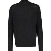 Lerros Cable-Strickpullover mit Turtleneck - Black - XXL