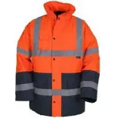 Triuso Vizwell VWJK05 Warnschutz-Kontrast-Parka Gr. XL leuchtorange/marine
