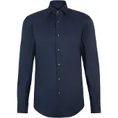 BOSS Slim-Fit Popeline-Hemd aus bügelleichtem Baumwoll-Mix Grösse 45