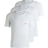 HUGO für Herren. 50493972 Pack 3 weiße Baumwollwesten (XL), Lässig, Heimtextilien, Baumwolle, Kurzarm