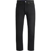 HUGO Regular-fit-Jeans "Jonah", Herren, Gr. 30, Länge 34, grau (dunkelgrau021), Denim/Jeans, Obermaterial: 100% Baumwolle, unifarben, regular fit lang, Jeans Regular-fit-Jeans, regular fit