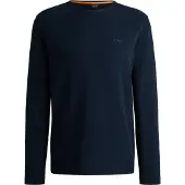 BOSS für Herren. 50520725 Meeressturm-Pullover (S), Lässig, Baumwolle, Langarm, Marine