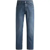 HUGO Regular-fit-Jeans "Jonah", Herren, Gr. 29, Länge 32, blau (navy416), Denim/Jeans, Obermaterial: 100% Baumwolle, unifarben, regular fit lang, Jeans Regular-fit-Jeans, regular fit