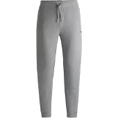 BOSS Pyjamahose "Waffle Pants Cuf", Herren, Gr. XL, N-Gr, grau (medium grau 033), Jersey, Obermaterial: 60% Baumwolle, 40% Polyester, lang, Hosen Pyjamahose
