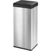 Hailo Big-Box Swing XL Mülleimer - 1 x 52 Liter - selbstschließender Schwingdeckel aus Edelstahl - Müllbeutel-Klemmrahmen - Mülleimer Küche rechteckig - Abfalleimer Germany - Edelstahl