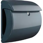Burg wachter Briefkasten "Piano 886 G", in Klavierlack-Optik, Granit