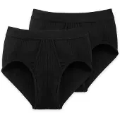 Schiesser Slip "Authentic", Herren, Gr. 7 (XL), schwarz (000, schwarz), Single Jersey, Obermaterial: 95% Baumwolle, 5% Elasthan, unifarben, figurbetont, Unterhosen Slip, mit Eingriff