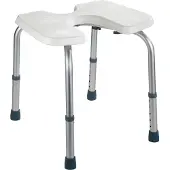 Wenko Hygienehocker "Secura", weiß, B:46cm T:53,5cm, Duschhocker, Hygienehocker, höhenverstellabr