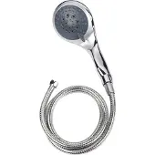 Eisl WELLY Handbrause-Set, Duschset mit Brauseschlauch und Wandhalterung, Chrom