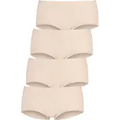 LASCANA Hipster , Damen, Gr. 32/34, Jersey, beige (champagner), Jersey, Obermaterial: 95% Baumwolle, 5% Elasthan, unifarben, körpernah, Unterhosen Hipster, aus elastischer Baumwolle