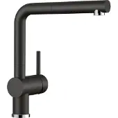 BLANCO Küchenarmatur "LINUS-S", schwarz (silgranitschwarz), B:27cm H:28cm T:11cm, Messing, Armaturen, Küchenarmatur, mit Ausziehbrause