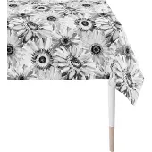 Apelt Tischdecke "1700 Summergarden, Sommerdeko, Sommer", bunt (grau, weiß, schwarz), B:150cm L:250cm, Baumwolle, Tischdecken, Tischdecke, Digitaldruck