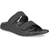 Ecco Pantolette "COZMO W", Damen, Gr. 37, schwarz, Leder, Schuhe Pantolette, Sommerschuh, Schlappen mit zwei Klettverschlussriemen