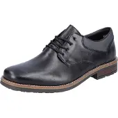 Rieker Schnürschuh , Herren, Gr. 40, Synthetik, schwarz, Leder, Textil, Schuhe Schnürschuh, in eleganter Optik, Freizeitschuh, Halbschuh, Schnürschuh