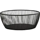 Aps "SVART" Brot- und Obstkorb, Höhe: 8 cm, Eleganter und dekorativer Aufbewahrungskorb für verschiedene Lebensmittel, 1 Korb, Farbe: schwarz