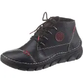 Rieker Schnürboots , Damen, Gr. 40, blau (nachtblau), Lederimitat, Schuhe Schnürboots, mit aufwändigen Kontrastnähten