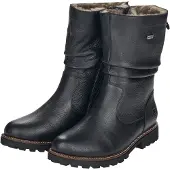 Remonte Winterstiefeletten Damen Glattleder Schwarz Größe: 36