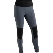 Maier Sports Outdoorhose "Dacit W", Damen, Gr. 42, Normalgrößen, blau (graublau), 87% Polyester, 13% Elasthan, Hosen Outdoorhose, Damen Wanderhose, lange Outdoor-Tight, Trekkinghose