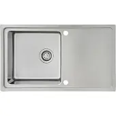 Respekta Edelstahlspüle , silber, B:86cm H:19cm T:50cm, Edelstahl, Küchenspülen, Edelstahlspüle