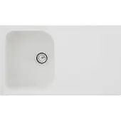 Respekta Einbauspüle "ORLANDO86X50B", weiß, B:86cm T:50cm, Verbundwerkstoff, Küchenspülen, Einbauspüle