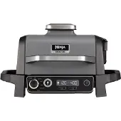 Ninja Tischgrill "OG701EU Woodfire Elektrischer Outdoor Grill & Smoker", schwarz, B:46cm H:34cm T:46cm, Kontaktgrill_Standgrill_Tischgrill_Teppanyakigrill, Tischgrill, Elektrischer Outdoor Grill
