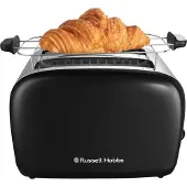 Russell Hobbs Toaster [für 2 Scheiben] Colours Plus Edelstahl Schwarz (extra bre